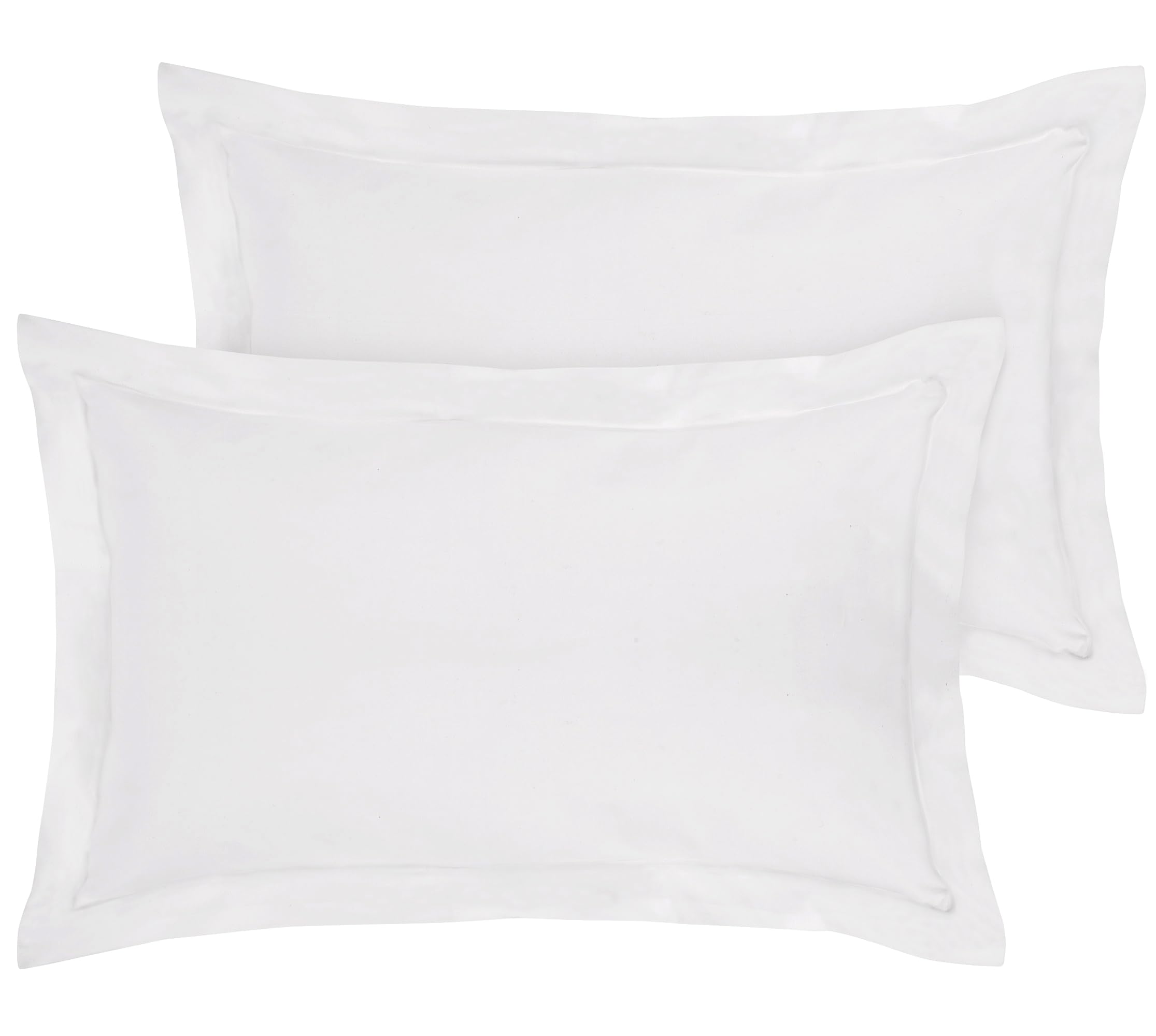 Photo 1 of ROYALE LINENS Pillow Shams 2 Pack Standard Size 20x26 Inch - Brushed Microfiber - Bed Pillow Shams, Wrinkle Resistant Super Soft and Cozy - Back Overlap Closure - Oxford Pillowcase (Standard, White)