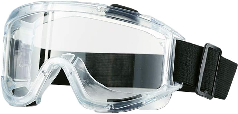Protective Safety Goggle - Anti-Fog Goggles Against Liquid Splash Clear Lens Wide-Vision Adjustable Surgical Eyewear Unisex Eye Shield Spectacles