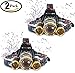 2 Pack Brightest and Best 6000 Lumen Bright Headlamp Flashlight , IMPROVED LED with Rechargeable Batteries for Reading Outdoor Running Camping Fishing Walking - Waterproof Headlight