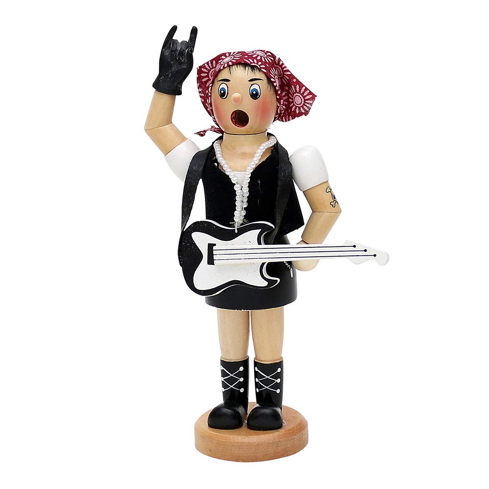 Dekohelden24 521102 Smoker Woman as Rock Lady Approx. 19 cm