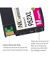 Kingjet   Cartucho de tinta de repuesto para impresoras 952XL Officejet Pro 7740 8210 8216 8702 8710 8715 8720 8725 8730 8740, 1 juego (1 negro, 1 cian, 1 magenta y 1 amarillo)