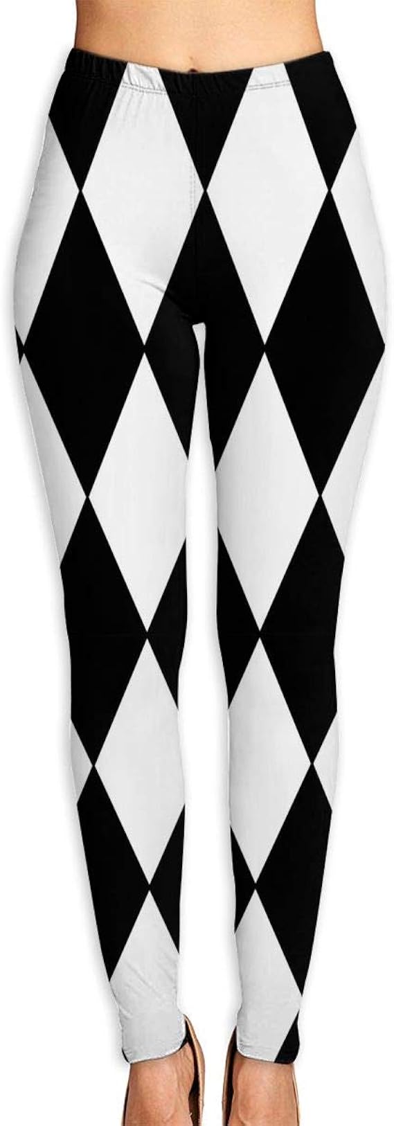 ZGXJJPP Women's Ultra Soft Harlequin Pattern Black and