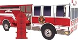 Creative Converting 2 Piece Fire Watch Centerpiece Fire Truck and Hydrant Honeycomb, Black/Orange