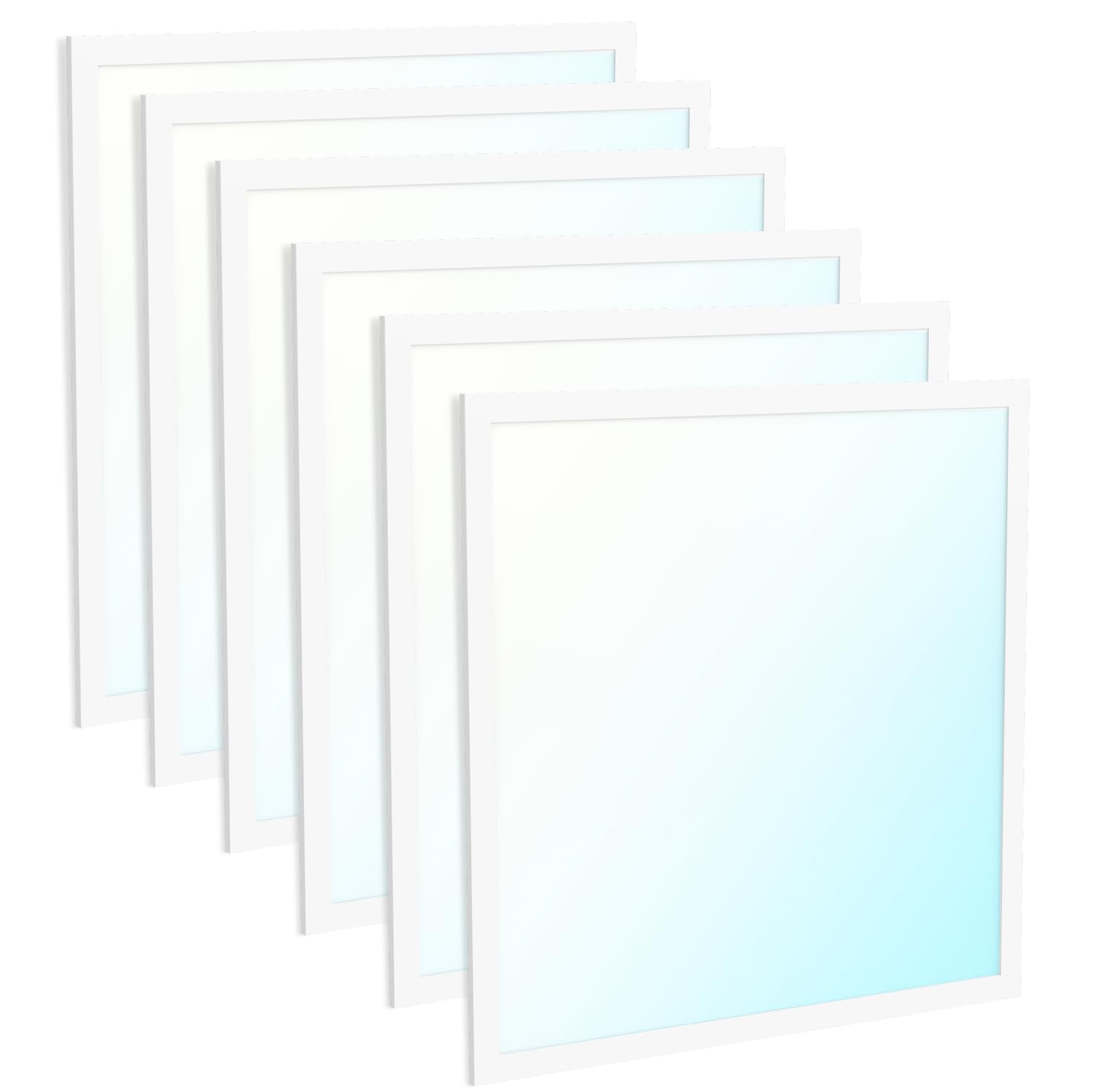 Photo 1 of Sunco 6 Pack 2x2 LED Flat Panel Light Dual Selectable CCT 4000K/5000K/6000K & Selectable Wattage 30W/35W/40W, 5200 Lumens, Dimmable 0-10V Back-Lit Troffer Replacement Light Fixture ETL