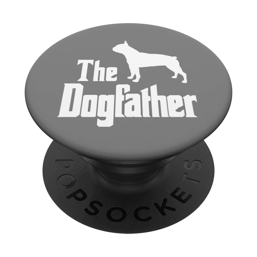 The Dogfather - funny dog gift, funny Boston Terrier PopSockets PopGrip: Swappable Grip for Phones & Tablets