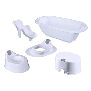 Vital Innovations 06055-77 5-teiliges Hygieneset, weiß/silber