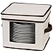 Household Essentials China Plate Storage Box, Holds 12 Dessert Plates or Bowls, Windowed Panel, Sturdy Frame and Reinforced Handles, Felt Cushions, Fully Removable Lid