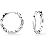 Boma Jewelry Sterling Silver Round Huggie Hoop Earrings