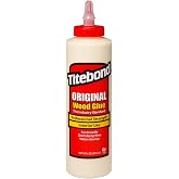 Titebond Original Wood Glue 5064, Industry Standard for Woodworking, Furniture Repair/Assembly, Construction, Home Repair or Modeling, 16 oz