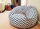 Chevron pattern bean bags xxl with beans filled, Provides Ultimate Comfort, Great for Any Room and Office use by StyleCrome