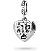 MiiFort Women Girls Sister Daughter Granddaughter Birthday Number 12 16 18 21 Love Heart Dangle Charm for Bracelets Birthday Cake