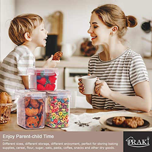 PRAKI Airtight Food Storage Containers Set, 12 PCS Cereal Containers