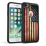 iPhone 6 Plus Case, iPhone 6s Plus Case,Rossy Retro Vintage Old USA American Flag Design Shock-Absorption Hybrid Dual Layer Armor Defender Protective Case Cover for Apple iPhone 6 / 6S Plus 5.5 inch