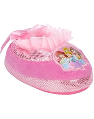 Toddler Girls Plush Pink Princess Slippers Faux Fur House Shoes