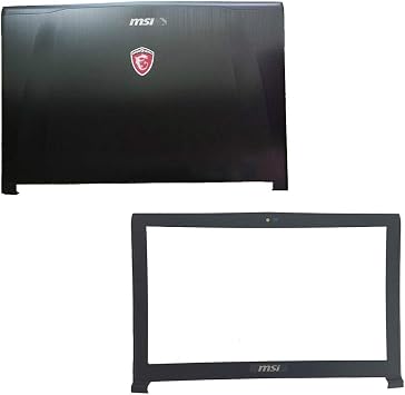 For MSI GL62 6QD 6QF GP62 – LCD Back Cover & Front Bezel, Black, MSI OEM Fit, 6 Month Warranty