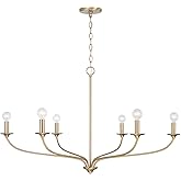 Capital Lighting 449961MA Dolan Transitional Minimalist Style Large Round Chandelier, 6-Light 360 Total Watts, 24" H x 40" W,