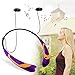 Bluetooth Headphones Headset Rymemo Metallic-feeling Soft Polishing Wireless Music Earphones Stereo Earbuds Sports/running Magnetic Neckband Style for Cellphone£¬ Gold-Purple