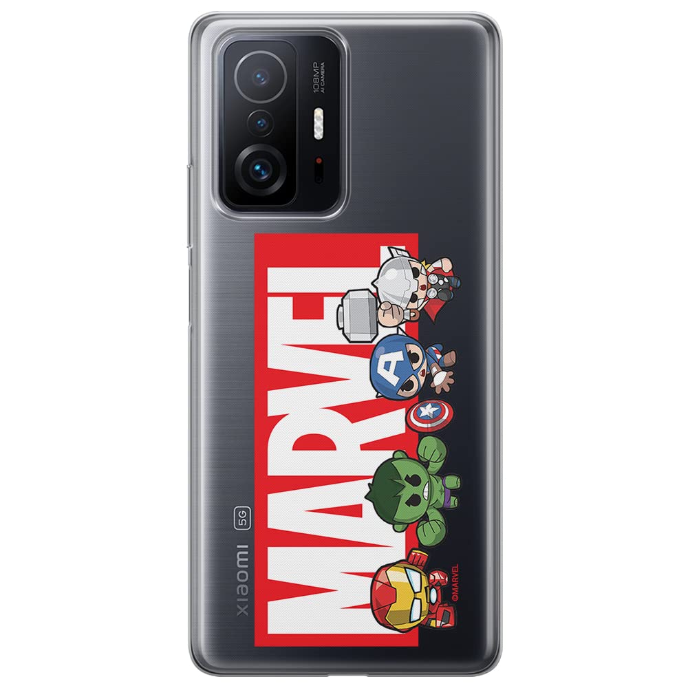 ERT GROUP mobile phone case for Xiaomi 11T 5G / 11T PRO 5G original and officially Licensed Marvel pattern 010 optimally adapted to the shape of the mobile phone, partially transparent