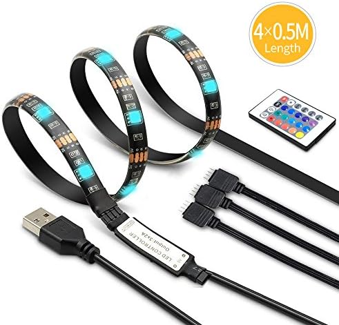 LED Strip Light, 5050 RGB LED Strip Light 200CM(6.56Ft) Multi-color FlexibleTV Background Lighting Kit TV/PC Background Lighting