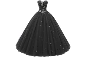 Likedpage Women's Sweetheart Ball Gown Tulle Quinceanera Dresses Prom Dress