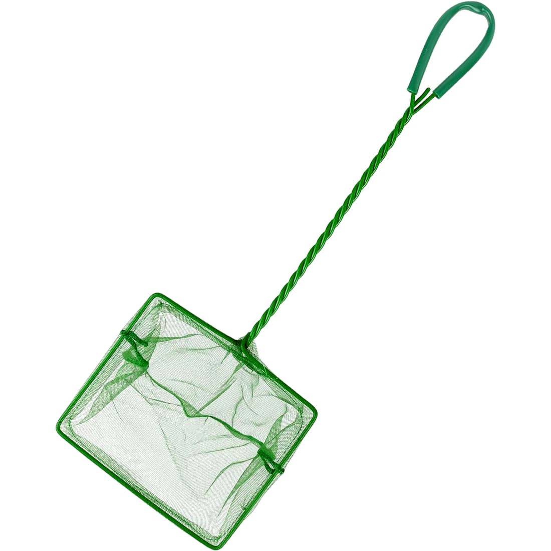 LICQIC Aquarium Fish Tank Net with Green Wire Handle, for Aquariums, Coldwater & Tropical Fish, 6 inch