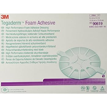 3M Tegaderm Foam Adhesive Dressing - Tegaderm Foam Adhesive Dressing 90619 - Box of 5 - MMM90619_BX