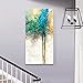 Canvas Wall Art Green Abstract Tree Woods Artwork Canvas Print Paintings for Wall and Home Decoration