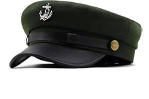 thuizen Men and Women's Yacht Party Anchor Mark Sailor Captain Newsboy Beret Peaked Flat Hat