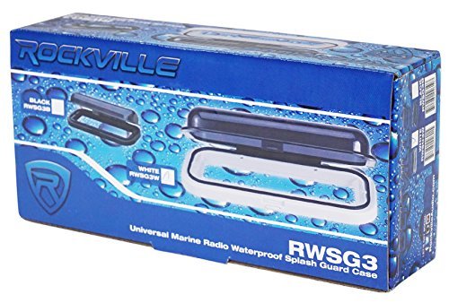 Rockville-Rwsg3w-Universal-MarineBoat-Receiver-Splash-Guard-Housing-Case-White Rockville-Rwsg3w-Universal-MarineBoat-Receiver-Splash-Guard-Housing-Case-White