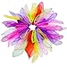 Livder 16 Pieces Dance Scarves, Square Juggling Silk Magic Performance Props Accessories Hair Neck Bag Waist Wrist Band Scarf, 24 by 24 Inches Gradient Colors
