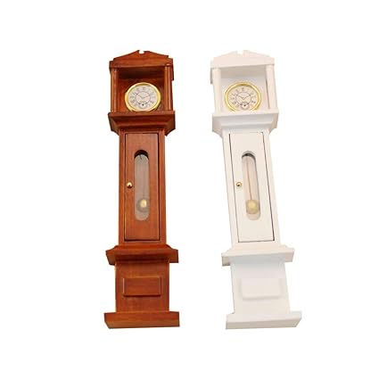 Leoie Simulate Grandfather Clock for 1:12 Doll House Accessories Random Color