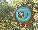 Metal Wind Spinner - MoonBlue - Mesmerizing 3D Hanging Spinner with Helix Spiral Tail and Glass Ball - All Swivels and Hooks are Included - Kinetic Whirligig Garden Sculpture for Patio Deck or Yard