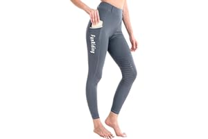 FunRiding-Women Horse Riding Tights with Pockets Equestrian Breeches Horseback Riding Pants