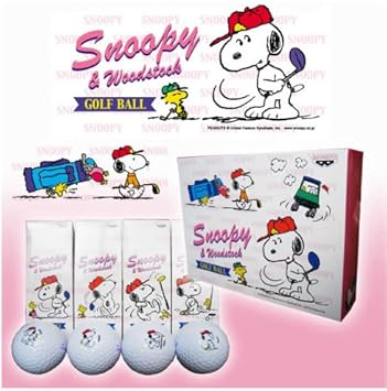 Amazon スヌーピー ゴルフ ボール １ダース 12個入り ブライト スポーツ アウトドア