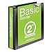 Wilson Jones 2 Inch 3 Ring Binder, Basic Round Ring View Binder, Black, 4 Pack (W70362-44B)