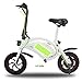 shaofu Folding Electric Bicycle – 350W 36V Waterproof E-Bike with 15 Mile Range, Collapsible Frame, and APP Speed Setting (White-6AH)thumb 1