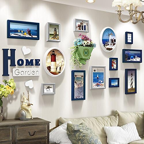 William 337 Photo Wall American Neo Classical Picture Frame Wall  Guest Bedroom Bedroom Creative Combination Wall Photo Wall (color : A)