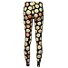 Susi&Rita Womens 3D Digital Print Active Stretch Leggings Yoga Tights With Designs (one size, Black Emoji)
