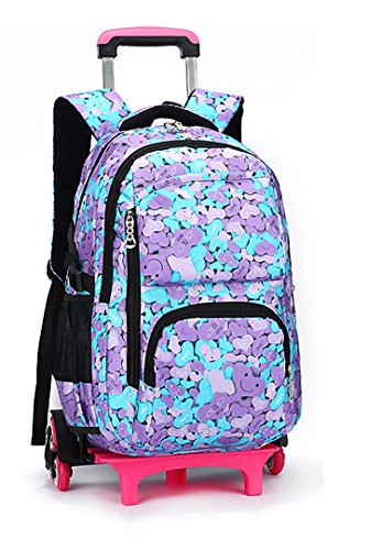 Meetbelify kids rolling backpacks luggage six wheels un…