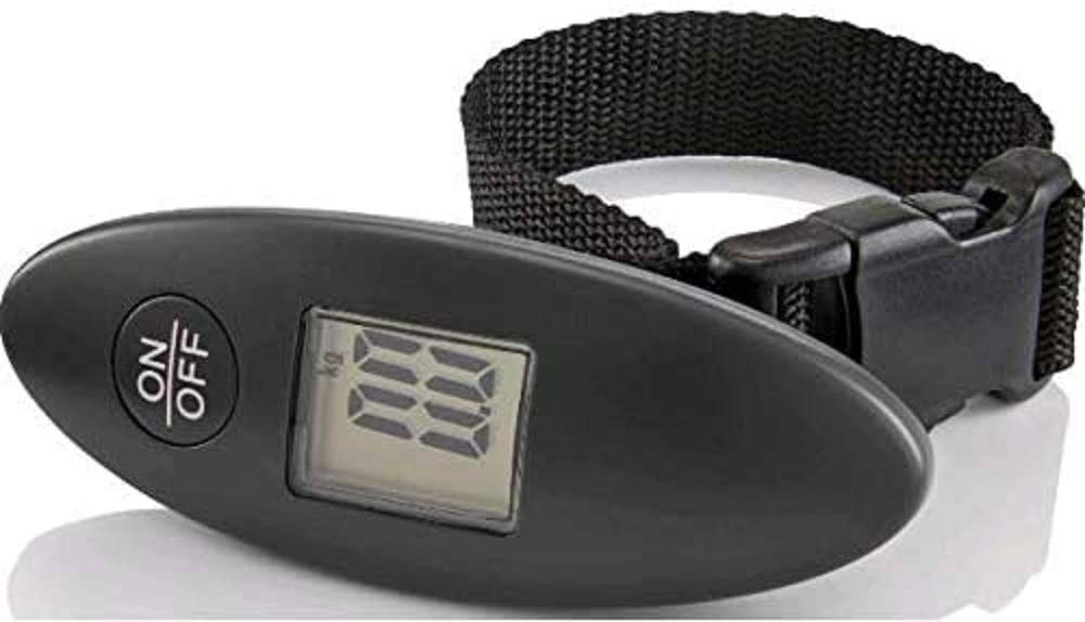 travelite digital luggage scale, suitcase scales with bright LCD display for luggage up to 40kg, comfortable sturdy handle, for traveling/household