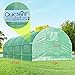 Quictent 2 Doors 20 Stakes Heavy Duty 19.7 x 10 x 6.6 ft Portable Greenhouse Large Walk-in Green Garden Hot House 8 Vents + 2 Doors Flow-Through Ventilation