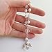 24 Pcs Mini Rosary Baptism Favors with Angels for Boy and Girl Recuerdos de Bautizo Finger Rosaries Silver Plated