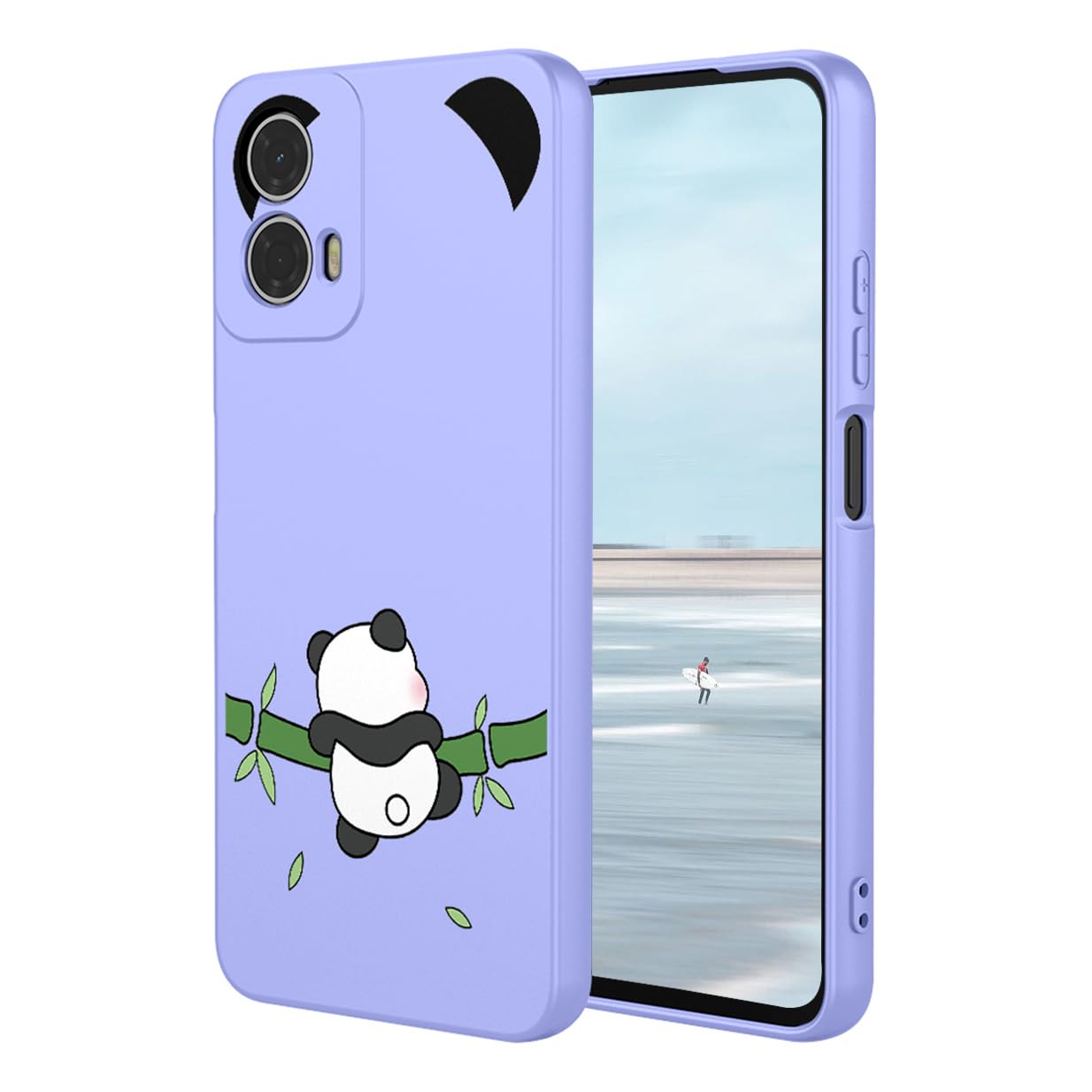 UPLAI Case for Motorola Moto G34 5G, Ultra Thin Silky Liquid Silicone Shockproof Cover with Premium Fiber Lining, Fashion 3D Painting Pattern Cute Case. P1