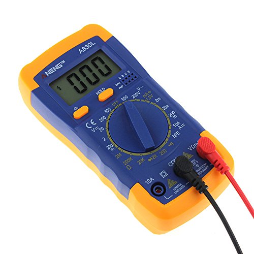 JDgoods Pocket Digital Multimeter Voltmeter Ammeter Ohmmeter Diode NPN PNP Multimeter Volt AC/DC Tester Mete (Blue) - Thumbnail 7