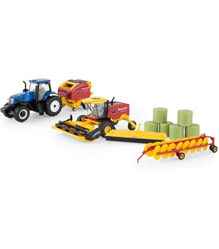 New Ray Holland Cr9090 Cargo Jig + New Hollan Trailer Tractor 1/32