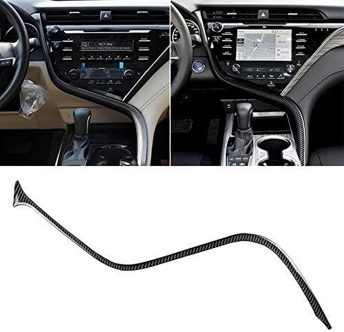 車の部品の内装部品 ほとんどの車と互換性のある車の炭素繊維中央制御sストリップ装飾ステッカー