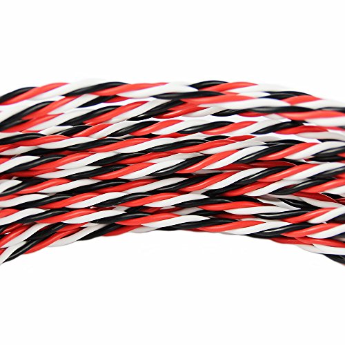 OliYin 32 feet 26AWG 26# Twist Servo Extension Cable Futaba Twisted Wire Lead for RC Airplane Accessories