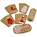 Christmas Kraft Paper Gift Tags with Jute Twine for Gift Wrapping Packaging, Set of 50