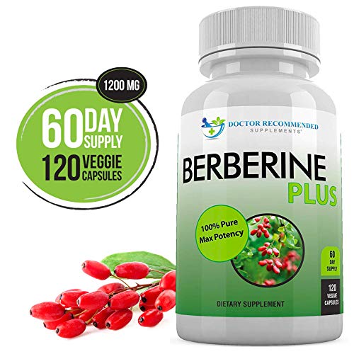 Berberine Plus 1200mg Per Serving - 120 Veggie Capsules Royal Jelly, Supports Glucose Metabolism, Healthy Immune System, Promotes Weight Loss, Improves Cardiovascular Heart & Gastrointestinal Wellness