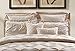 Unique Home 8 Piece Maison Pinch Pleat Reversible Trellis Bed in a Bag Comforter Set (Taupe/Taupe, Cal-King)
